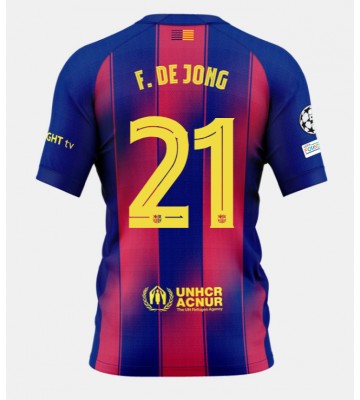 Barcelona Frenkie de Jong #21 Hjemmebanetrøje 2025-26 Kortærmet